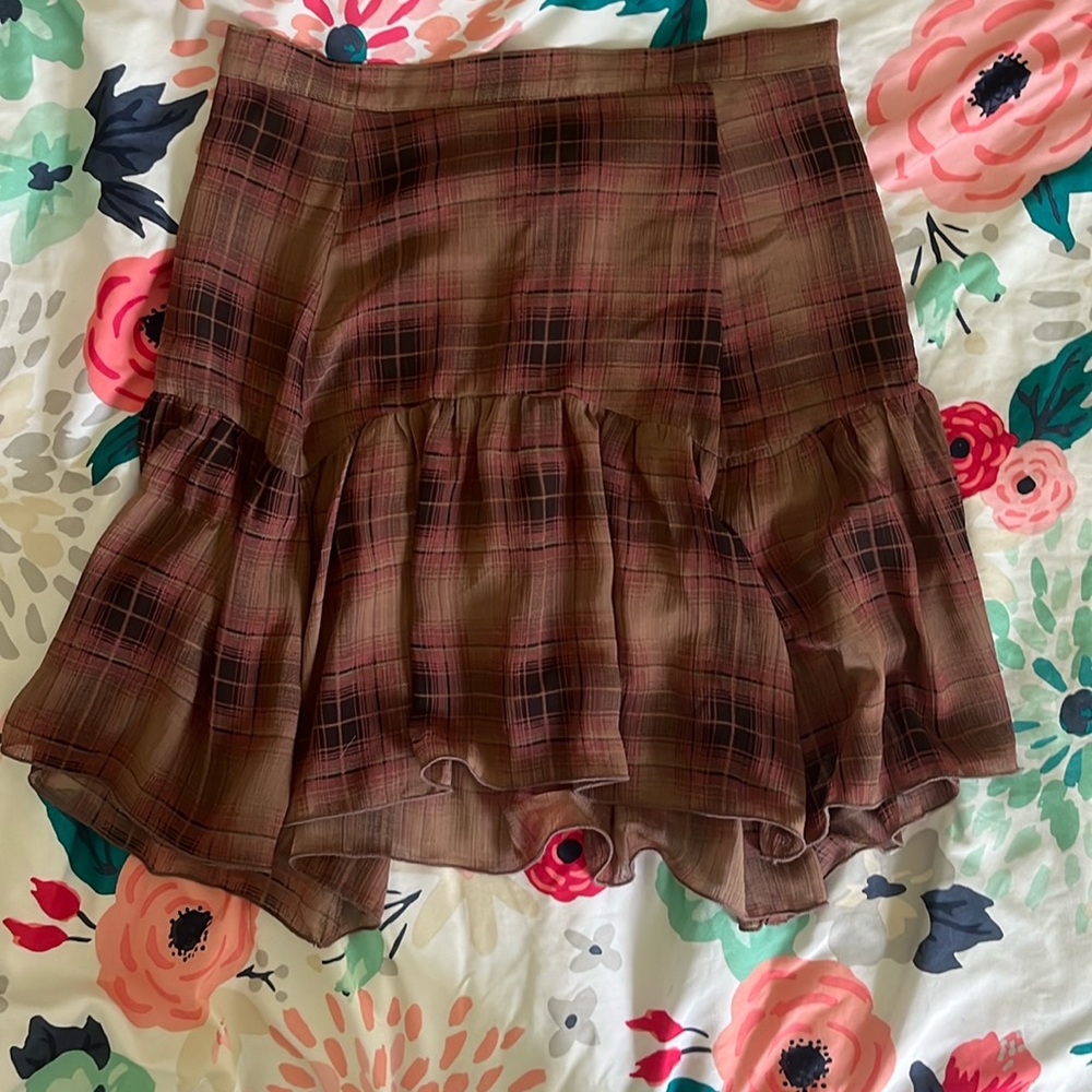 Urban Outfitters Plaid flowy skirt
